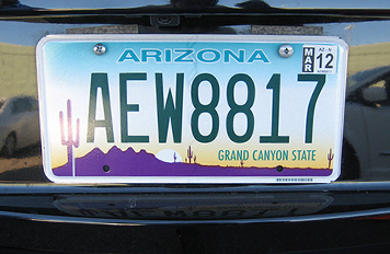 アリゾナ州ナンバープレート