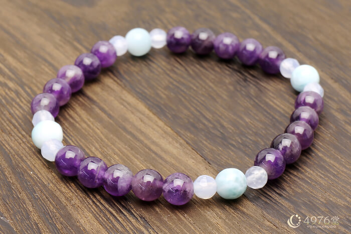 アメジスト・ラリマー パワーストーンブレスレット