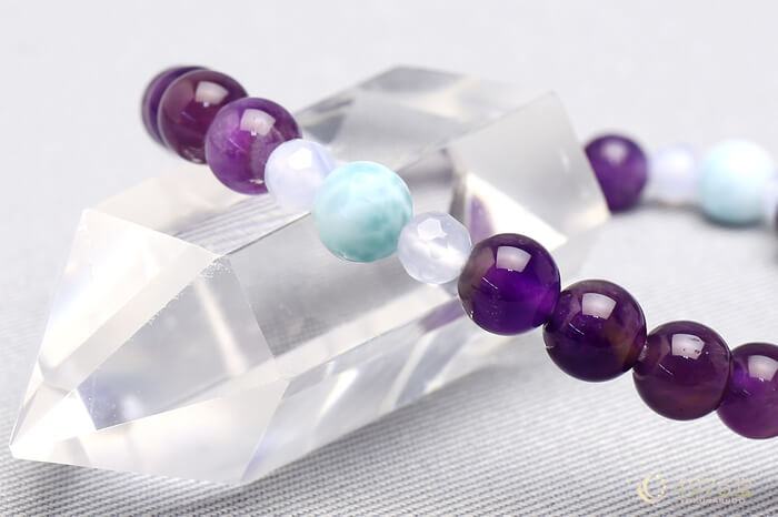 アメジスト・ラリマー パワーストーンブレスレット