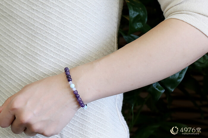 アメジスト・ラリマー パワーストーンブレスレット