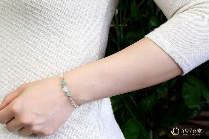 ローズクォーツ・アベンチュリン ブレスレット 4mmベース
