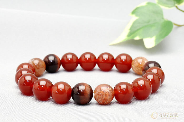カーネリアン・サンストーン・レッドタイガーアイ ブレスレット