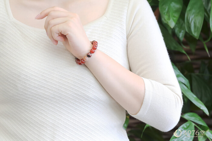 カーネリアン・サンストーン・レッドタイガーアイ ブレスレット