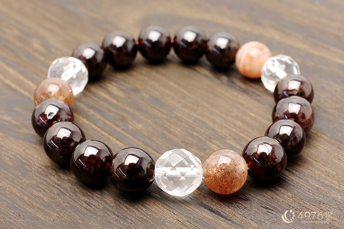 ガーネット・サンストーン パワーストーンブレスレット 10mm