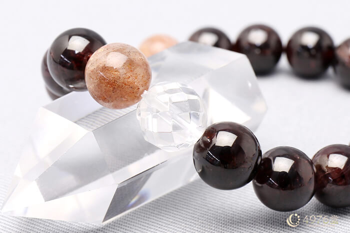 ガーネット・サンストーン パワーストーンブレスレット 10mm