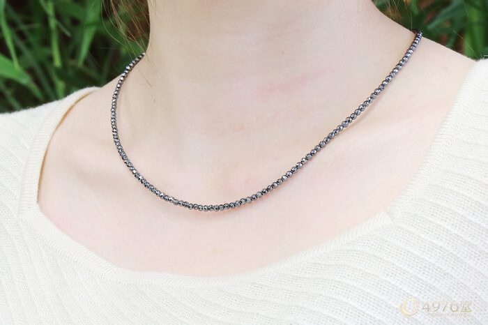 ヘマタイトネックレス 約42～46cm