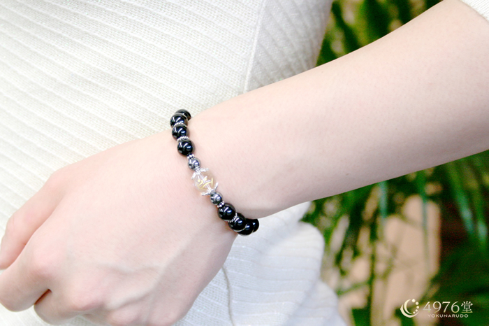 魔よけ 厄除け オニキス 梵字タラーク（丑・寅） ブレスレット
