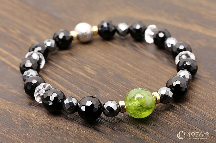 ペリドット・ギベオン・オニキス ブレスレット