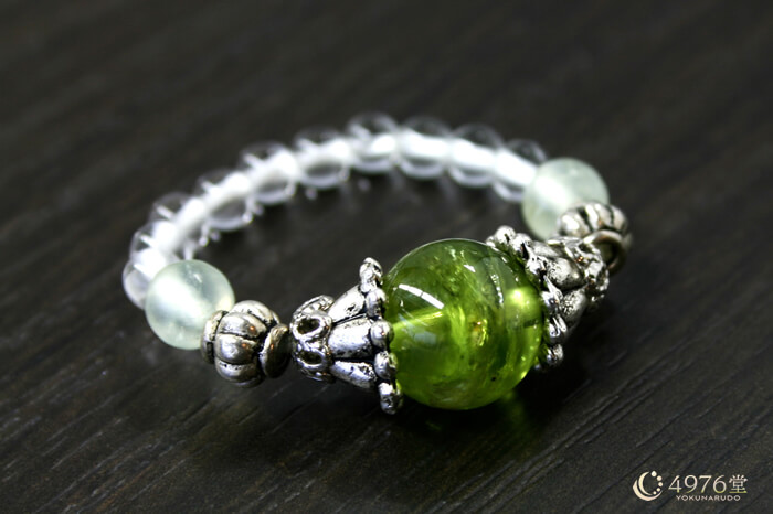 ペリドット・メタルシルバー パワーストーンリング