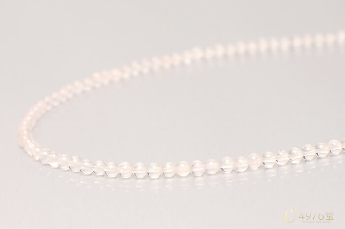 ローズクォーツネックレス 約42～46cm