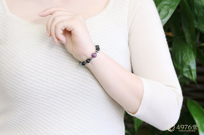 ルビー・プラチナルチル・ヘマタイト ブレスレット