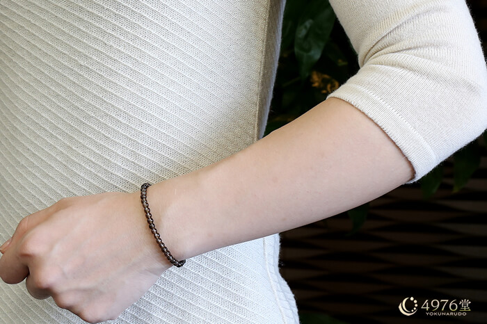 スモーキークォーツ 4mm パワーストーンブレスレット