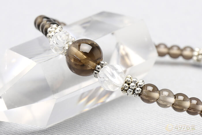 スモーキークォーツ・トルネード水晶 ブレスレット