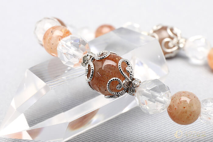 サンストーン パワーストーンブレスレット キラメタル2ポイント