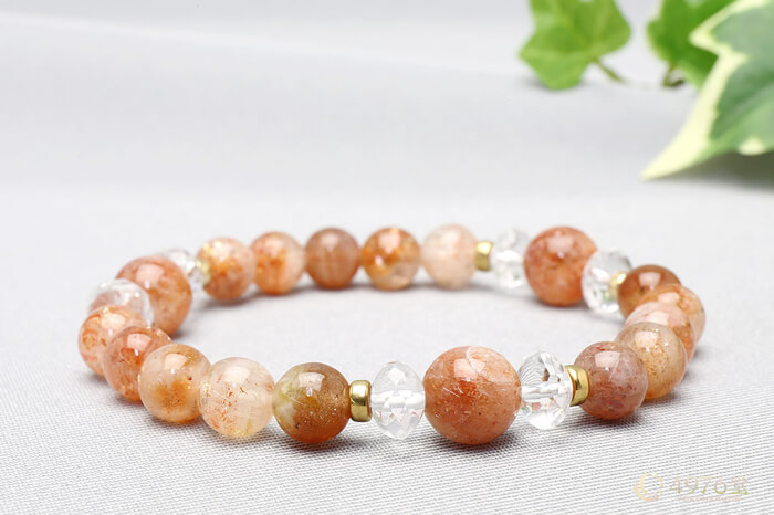 サンストーン パワーストーンブレスレット 10mm3ポイント