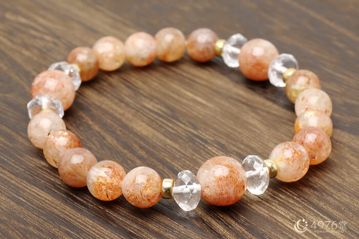 サンストーン パワーストーンブレスレット 10mm3ポイント