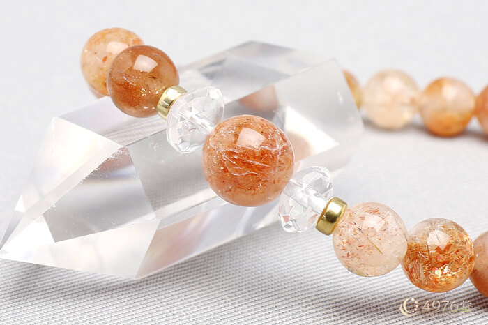 サンストーン パワーストーンブレスレット 10mm3ポイント