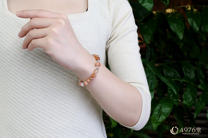 サンストーン パワーストーンブレスレット 10mm3ポイント