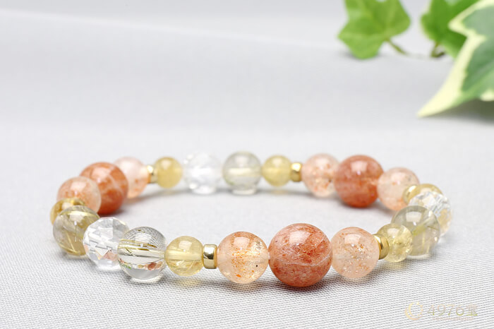 サンストーン・シトリン・ルチルクォーツ ブレスレット