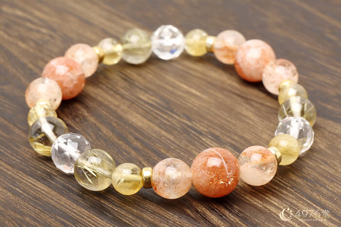 サンストーン・シトリン・ルチルクォーツ ブレスレット