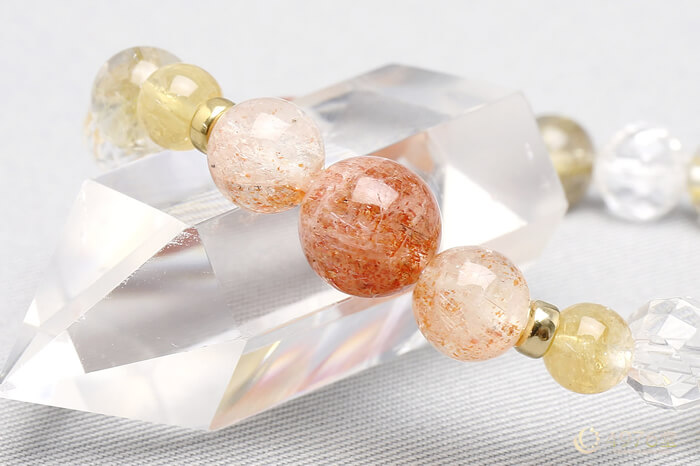 サンストーン・シトリン・ルチルクォーツ ブレスレット