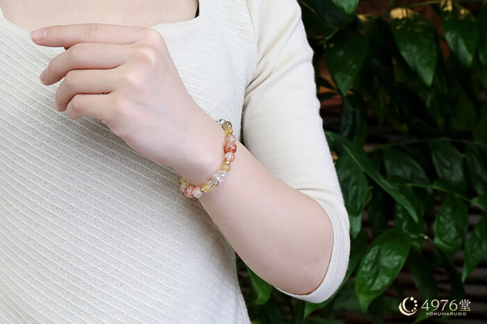 サンストーン・シトリン・ルチルクォーツ ブレスレット