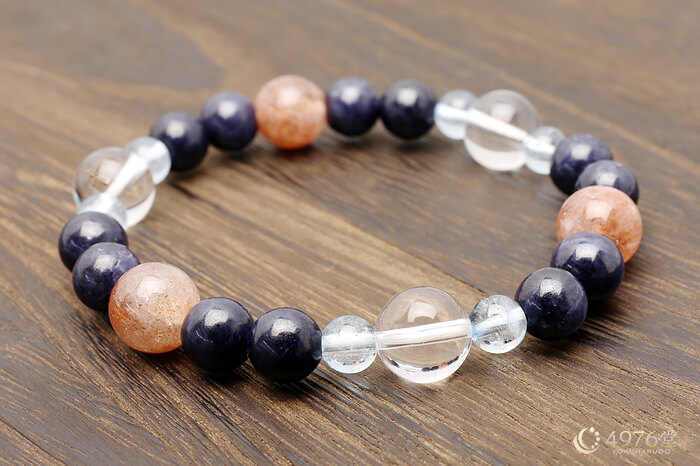 サンストーン・サファイア・ブルートパーズ ブレスレット