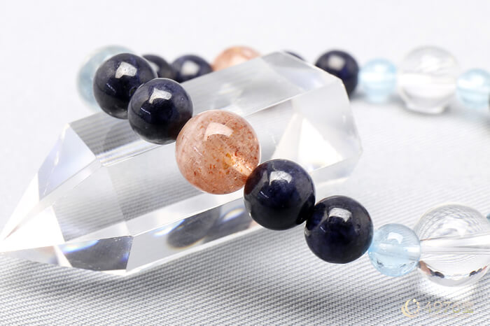 サンストーン・サファイア・ブルートパーズ ブレスレット