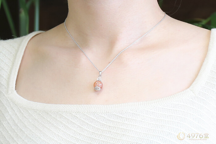 サンストーン パワーストーンネックレス 10mm