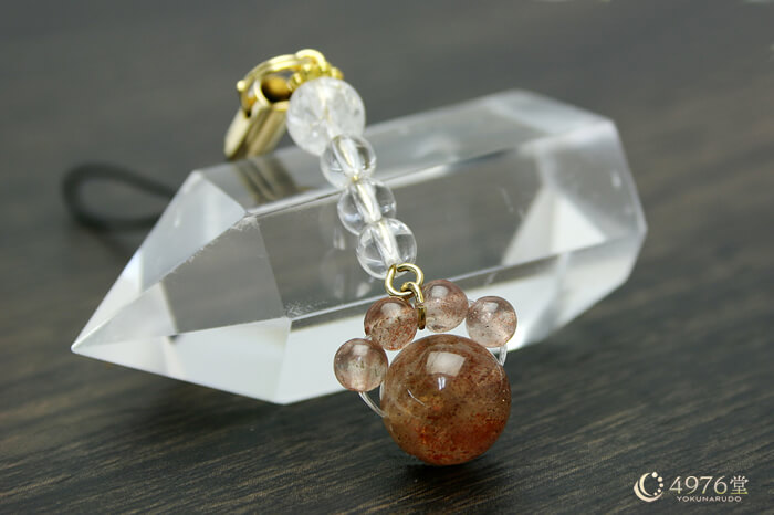 サンストーン パワーストーン ストラップ 肉球