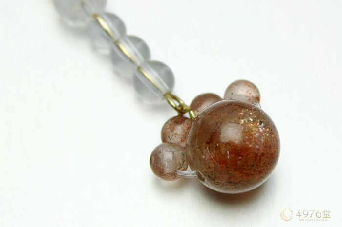 サンストーン パワーストーン ストラップ 肉球