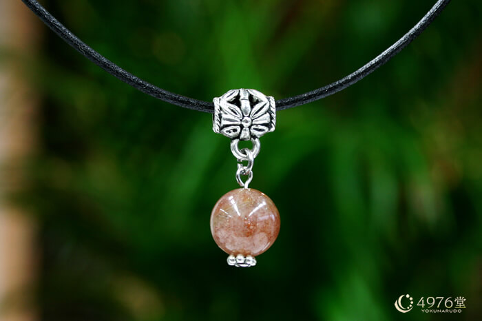 サンストーン パワーストーンネックレス パイプチャーム