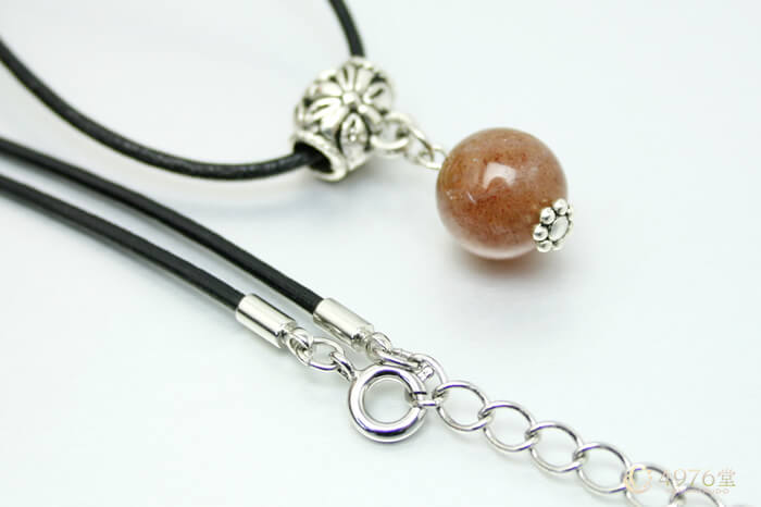 サンストーン パワーストーンネックレス パイプチャーム