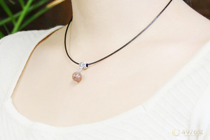 サンストーン パワーストーンネックレス パイプチャーム