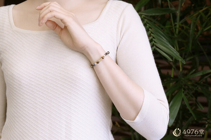 ルチルクォーツ・タイガーアイ・オーロラ水晶 ブレスレット